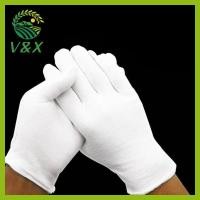 ราคา [หิมะ] ผ้าฝ้ายตรวจสอบสีขาวน้ําหนักเบาทํางานถุงมือยืดสูงสําหรับเครื่องประดับเหรียญ [zkm] (52310293999)
