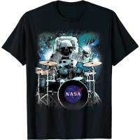 ราคา Nasa Space Drum Playing Astronaut T-Shirt For men (40953362292)