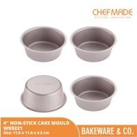 ราคา Chefmade กระทะเค้กทรงกลมขนาดเล็ก 4 นิ้ว - กระทะเค้กส่วนบุคคลแบบไม่ติดแชมเปญทอง (42855699277)