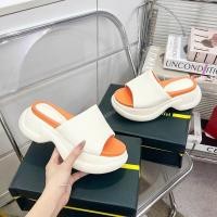 ราคา รองเท้าแตะส้นเตารีดสตรีสายผสมสีส้ม (29469796344)
