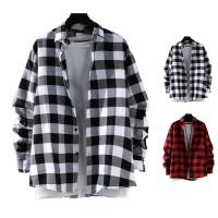 ราคา ⭐สินค้าใหม่⭐Men Long Sleeve Plaid Buttons Shirts Coat Casual Oversize Loose Blouses Cardigan (57604105376)
