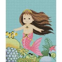 ราคา **อ่านรายละเอียดก่อนสั่ง** พร้อมส่ง PINN Cross Stitch Kit ชุดปักครอสติช นางเงือกน้อย Little Mermaid Baby & Junior (5836729730)