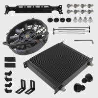 ราคา Black/Silver Universal 34 Row AN10 Engine Oil Cooler w/AN10 To AN8 Fittings + 7" Electric Fan for (56106858534)