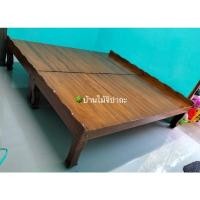 ราคา (รีบใช้งาน ทักหาพ่อค้าก่อนนะครับ) เตียงแคร่ไม้สัก (ส่งฟรี)(แพ๊คคู่/2หลัง)เตียงไม้สัก หัวหยัก ขาสิงห์ สีสักแก่ (17652151145)