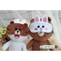 ราคา พร้อมส่ง! ผ้าปิดตา LINE หมีบราวน์ โคนี่ (58023819)