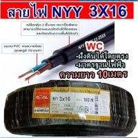 ราคา GOAL สายไฟฝั่งดิน ฝังดินโดยตรง NYY 3x16 ตัดแบ่งยาว10เมตร เบอร์ 16 มาตรฐานการไฟฟ้า ป้องกันความชี่น สายไฟกันน้ำ (24123985347)