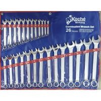 ราคา ชุดประแจข้างแหวนปากตาย 26ตัว (6-32มม.) พร้อมซองผ้า KOCHE (12164849514)