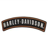 ราคา อาร์มติดเสื้อ แพทช์ Harley-Davidson 10 in. Embroidered H-D Text Back Emblem Sew-On Patch - Black # 8014247 (28664051879)