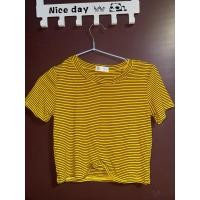 ราคา เสื้อยืดลายทาง สีเหลือง/ดำ (48160438869)