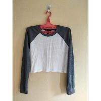 ราคา เสื้อครอปแขนยาวงานป้ายForever21 (21672510425)