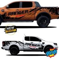 ราคา ลายแต่งรถford ranger สติ๊กเกอร์แต่งรถกระบะ สติ๊กเกอร์ ford ranger (21400052626)