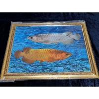 ราคา กรอบรูปมงคล ปลามังกรทอง "เสริมบารมี นำโชคลาภ" กรอบกระจกสีทอง 19×23 นิ้ว ของขวัญมงคล เสริมฮวงจุ้ย ร้านค้า ห้องเลี้ยงปลา (26012392278)