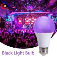 ราคา ADAMESUO หลอดไฟ UV, โคมไฟอัลตราไวโอเลต Blacklight บรรยากาศ UV สีม่วงหลอดไฟ, แบบพกพา 360 เรืองแสง 10W E27 สีม่วงหลอดไฟสีดําดิสโก้ (53110461081)