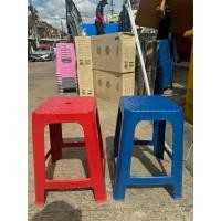 ราคา เก้าอี้พลาสติก ทรงเหลี่ยม 4 ขา ไม่มีพนักพิง มี2สี สีแดง/สีน้ำเงิน (42821590943)