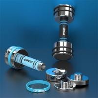 ราคา Pure Steel Dumbbell Mirror Plating Removable Adjustable Multifunctional Upgradeable Barbell Barbell Set Barbell (51303633351)
