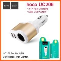 ราคา Hoco carUC-206 ที่ชาร์จในรถ 2in1 USB 2 port+ช่องจุดบุหรี่ 1ช่อง ของแท้!! (4928122326)