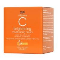 ราคา BOOTS VITAMIN C บู๊ทส์ วิตามิน ซี ไบรท์เทนนิ่ง มอยส์เจอร์ไรซิ่ง ครีม 18 มล. (3384987414)