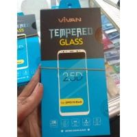 ราคา Layar กระจกนิรภัยแบบเต็มหน้าจอ Full Bezel Oppo F9 Vivan Anti-oil &amp; ลายนิ้วมือ (8922076064)