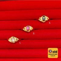 ราคา แหวนทองฝังพลอยและเพชร แหวนพลอย แหวนเพชร เสริมบารมี ใส่ออกงานได้ ทองชุบ ทองปลอม รูปถ่ายจากสินค้าจริง (24507768846)
