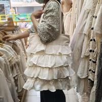 ราคา กระเป๋าผ้า กระเป๋าสะพาย กระเป๋ามินิมอล สีครีม กระเป๋าผู้หญิง น่ารัก สไตล์มินิมอล (48151442677)