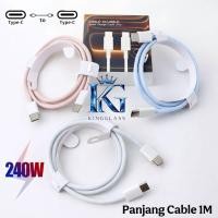 ราคา Type C ถึง Type C 240W ชาร์จเร็วสุด 1M สายเคเบิลข้อมูลแบบถักเข้ากันได้สําหรับ Andro & Iph [RSJ] (46708902535)