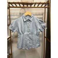 ราคา เสื้อเชิ้ตคอบัวแขนตุ๊กตาสีฟ้าตุ่นๆ (50909801634)