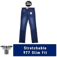ราคา GA Blue Mens Slim Fit Stretching Jeans สีฟ้า 99771913 (48159227451)