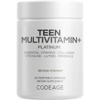 ราคา Codeage Youth Multivitamins+Platinum Version-Vitamin A, D3, E, B6, B12, Mineral, Probiotics, Tea Amino Acid, Collagen, Gravy, Folic Acid, Biotin, Lutein, Minerals-Non-Genetic-60 แคปซูล (29994498063)