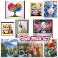 ราคา (พร้อมส่ง) ชุดปักครอสติชเส้นด้าย 11CT Cross stitch ครอสติชผ้าพิมพ์ลาย งานฝีมือ DIY งานเย็บปักถักร้อย (56702335378)
