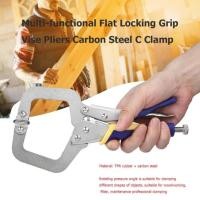 ราคา C CLAMP Face Clamp งานไม้เชื่อมเหล็ก C ประเภท CLAMP Vise Grip ล็อค Plier แบน Clamps รอง CLAMP 6 นิ้ว 9 นิ้ว (54257616899)