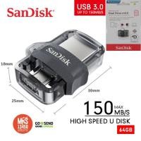 ราคา Sandisk M3.0 Ultra Dual USB Drive OTG 64GB USB 3.0 การรับประกันอย่างเป็นทางการ (29904084972)