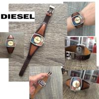 ราคา Used DIESEL watch DZ3023 แบตใหม่พร้อมใช้สายหนังแท้สายยังแข็ง Vintage Style ของแท้100% (1746748863)