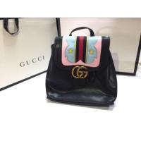 ราคา กระเป๋า Gucci รุ่น (GG Marmont Leather Backpack) หนังแท้ แบรนด์เนมมือสอง (1912185463)