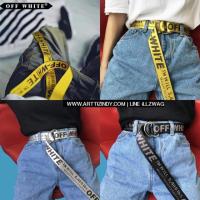 ราคา (พร้อมส่ง สีดำ) เข็มขัดผ้า แบรนด์ OFF-WHITE (406999781)