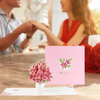 ราคา CH * Rose Lily ดอกไม้ 3D สําหรับ Pop Up Rose Lily ดอกไม้การ์ดอวยพรการ์ดวันวาเลนไทน์พร้อมซองจดหมายสําหรับวันเกิด A (52060166400)