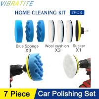 ราคา 4 Inch Car Polishing Pad Kit 8 Pcs with Sponge and Wool Polishing Pad M10 Drill Adapter for Car Polishing Waxing Sealing (40879937275)