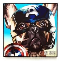 ราคา Dog หมา Captain America กัปตันอเมริกา รูปภาพ​ติด​ผนัง​ pop art สุนัข สัตว์เลี้ยง แต่งบ้าน ของขวัญ กรอบรูป รูปภาพ (8813694286)