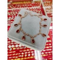 ราคา #สร้อยข้อมือเศษนาคแท้ห้อยพลอยสีแดง (24837992002)