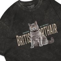 ราคา เสื้อยืดโอเวอร์ไซส์ สกรีนลายแมว British Shorthair บริติช ช็อตแฮร์ (Blue) [Oversize Cotton 100% by Oversized Club] (28780913148)