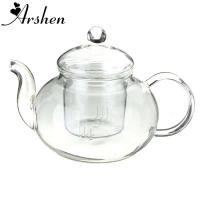 ราคา Arshen 400ml/13.5oz Borosilicate Durable Glass Teapot With Inner Filter Heat Resistant Bottle For Blooming Tea Herbal C (25635876309)
