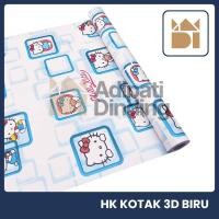 ราคา กล่อง 3D สีฟ้า HELLO KITTY MOTIF WALLPAPER, กล่อง 3D สีฟ้า HELLO KITTY MOTIF สติ๊กเกอร์ติดผนัง WALLPAPER (26187937665)