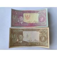 ราคา ธนบัตรรุ่นเก่าของประเทศอินโดนีเซีย ชนิด5-10Rupaih ปี1960 ขายเหมา2ใบ (27162566508)