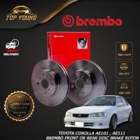 ราคา BREMBO TOYOTA COROLLA AE101 , AE111 จานเบรคด้านหน้า-หลัง (โรเตอร์ดิสก์เบรค) และผ้าเบรคหน้า-หลัง ของแท้ 100% จากอิตาลี (51404304112)