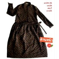ราคา เดรสวินเทจM ผ้าฝ้ายใยแก้ว (49801462902)