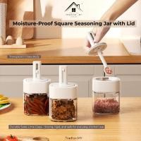 ราคา Tradlux โถใส่เครื่องปรุงรสแบบปิดผนึกกันความชื้นพร้อมฝาปิดและช้อน Botol Garam Kacas Gula Garam (48207618738)
