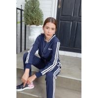 ราคา SUPERD เซทชุดวอร์ม เสื้อแจ็คเก็ตแขนยาวมาคู่กับกางเกงขายาวแถบข้าง Basic sports ribbed set Code : 9825 [Navy Blue] (4718140761)