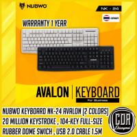 ราคา NUBWO KEYBOARD (คีย์บอร์ด) AVALON NK-24 (BLACK,WHITE) (รับประกันศูนย์ 1 ปี) (21549076128)
