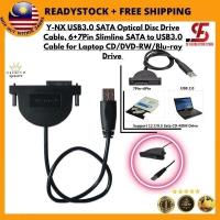 ราคา Y-NX USB3.0 SATA Optical Disc Drive Cable, 6+7Pin Slimline SATA to USB3.0 Cable สําหรับแล็ปท็อป CD/DVD-RW/Blu-ray Drive (56707946238)
