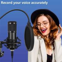 ราคา ไมค์อัดเสียง Condenser Studio Sound Recording Microphoneไลฟ์สด อัดเสียงได้ ไปพร้อมขาตั้งไมค์โครโฟน ออกใบกำกับภาษีได้ (43529318056)