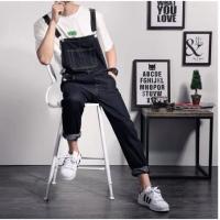 ราคา ชุดเอี๊ยมผู้ชาย กางเกงยีนส์ Jumpsuit Denim S-4xl Overalls Men Cargo Pants with Suspenders Denim (50009017715)